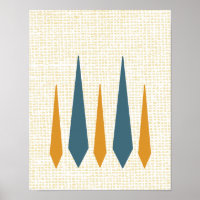 Lamp Mid Century Modern Retro Poster