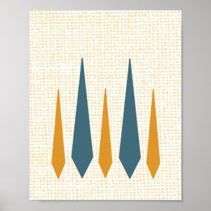 Lamp Mid Century Modern Retro Poster