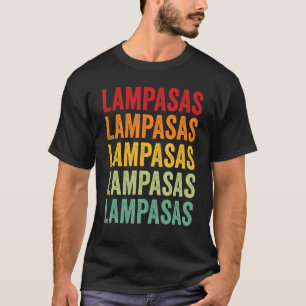 Lampasas County Texas Rainbow Text Design T-Shirt