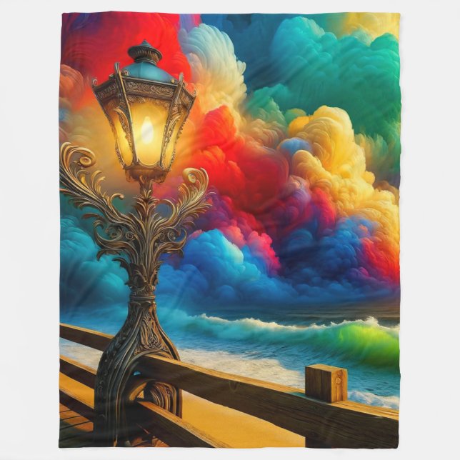 Lamppost Art Fleece Blanket (Front)