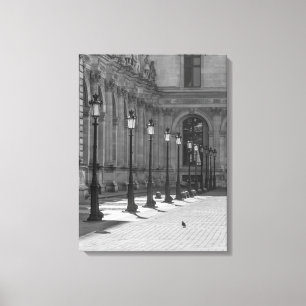 Lampposts in black and white view canvas print