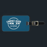 Lamprey River New Hampshire Kayaking Luggage Tag<br><div class="desc">The Lamprey River starts in the Saddleback Mountains in Northwood,  New Hampshire and flows into the Great Bay. This special river is rich in freshwater mussels and has the largest quantity of anadromous fish in the Great Bay Watershed.</div>