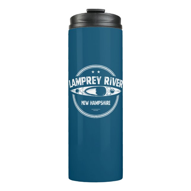 Lamprey River New Hampshire Kayaking Thermal Tumbler (Front)