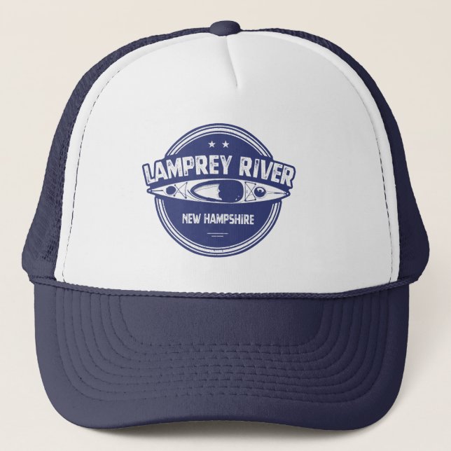 Lamprey River New Hampshire Kayaking Trucker Hat (Front)