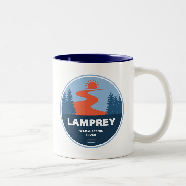 Lamprey Wild And Scenic River New Hampshire Two-Tone Coffee Mug (Right)