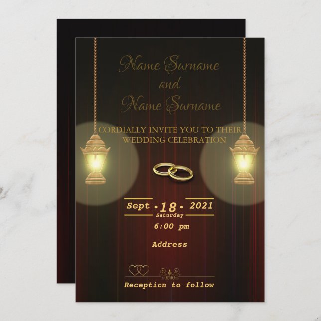 Lamps Invitation (Front/Back)