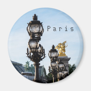 Lamps on Pont Alexandre III - Paris, France Magnet