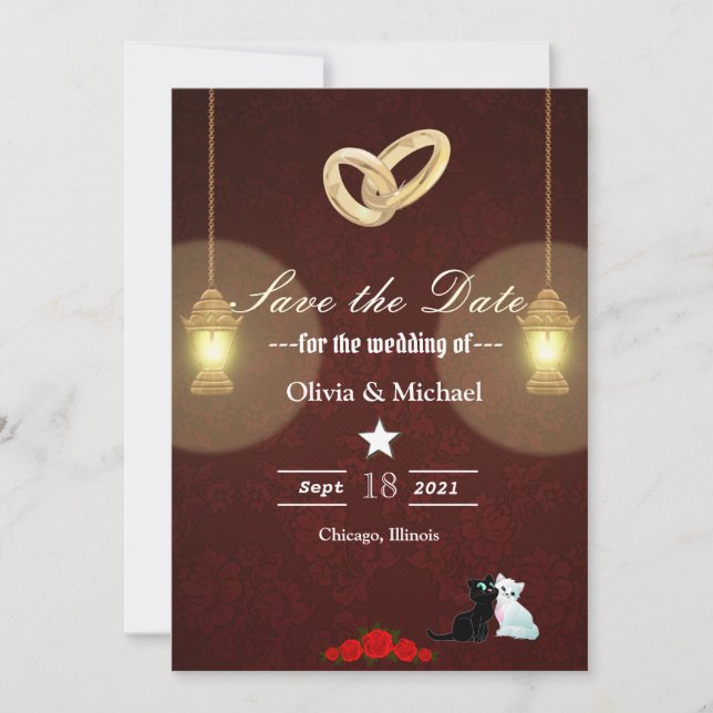 Lamps Save The Date (Front)