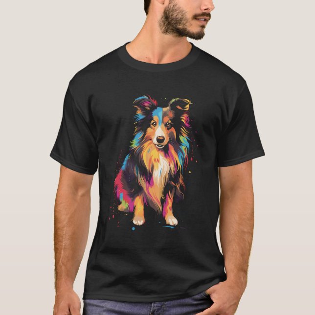 Lan Hair Collie T-Shirt (Front)