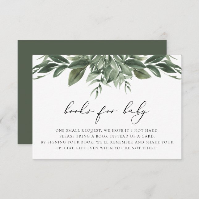 LANA Modern Boho Greenery Books for Baby Card (Front/Back)