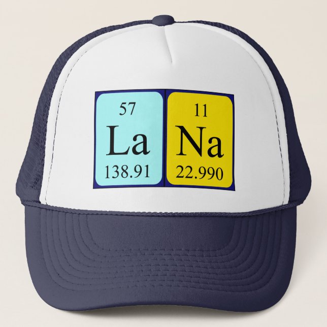 Lana periodic table name hat (Front)