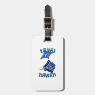Lanai Hawaii Vacation Tribal Stingray Luggage Tag