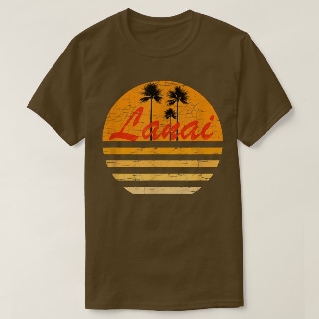 Lanai Hawaii Vintage Retro70s Throwback Surf Tee  (Design Front)