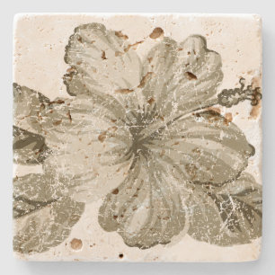 Lanai Hawaiian Hibiscus Tiki Bar Coasters