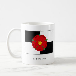 Lancashire Flag Mug - Rose on Quarters