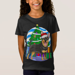Lancashire Heeler Dog Santa Christmas Tree Decor T-Shirt