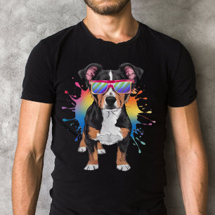 Lancashire Heeler with Sunglasses Colourful Design T-Shirt