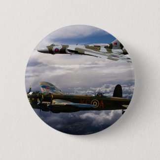 Lancaster and Vulcan XH558 6 Cm Round Badge