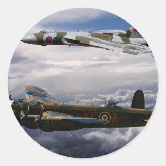 Lancaster and Vulcan XH558 Classic Round Sticker