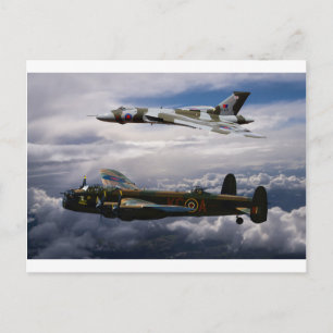 Lancaster and Vulcan XH558 Postcard