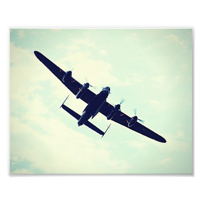 Lancaster Bomber In Flight. Photo Print (Front)