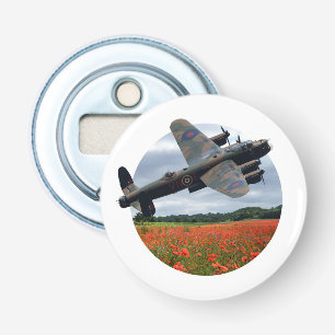 Lancaster Bomber Over A Poppy Field Bottle Opener