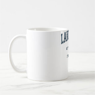 Lancaster California CA Vintage Sports Design Navy Coffee Mug