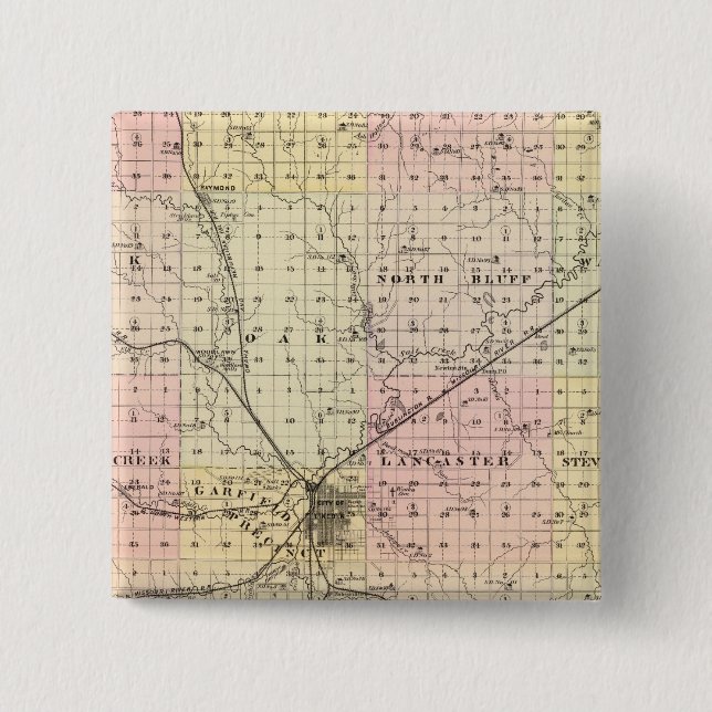 Lancaster County, Nebraska 15 Cm Square Badge (Front)