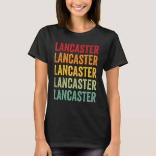 Lancaster County Pennsylvania Rainbow Text Design T-Shirt