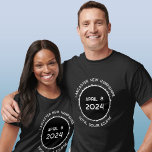 Lancaster New Hampshire Total Solar Eclipse 2024 T-Shirt<br><div class="desc">Celebrate the Total Solar Eclipse on April 8th,  2024 in Lancaster,  New Hampshire.  Change the text to customise.</div>