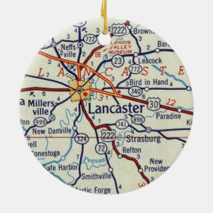 Lancaster PA Ceramic Tree Decoration