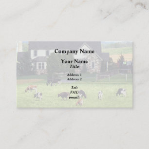 Lancaster PA - Family Farm With Cows in Pasture Business Card