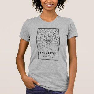Lancaster Pennsylvania City Map   Minimalist Style T-Shirt
