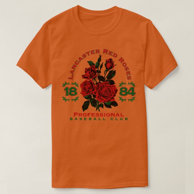 Lancaster Red Roses T-Shirt (Design Front)