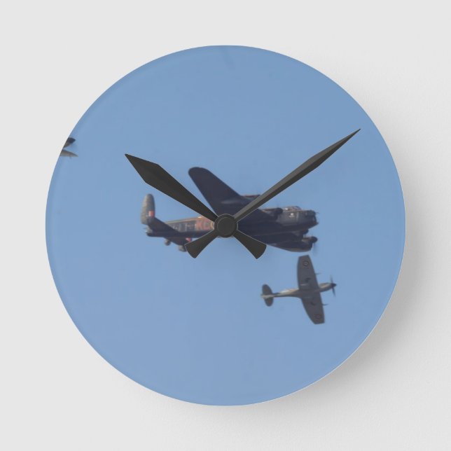 Lancaster Spitfire Hurricane Round Clock (Front)