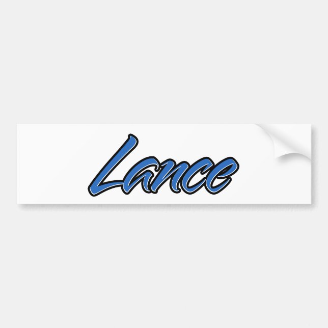 Lance Name blue Aufkleber Sticker Autoaufkleber (Front)