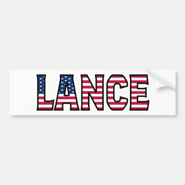 Lance Name Vorname USA Aufkleber Auto Sticker (Front)