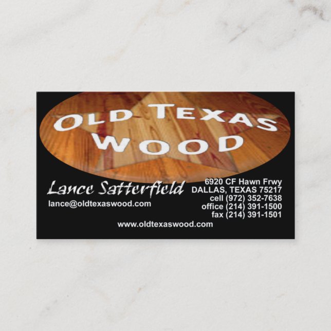 Lance Satterfield Business Card (Front)