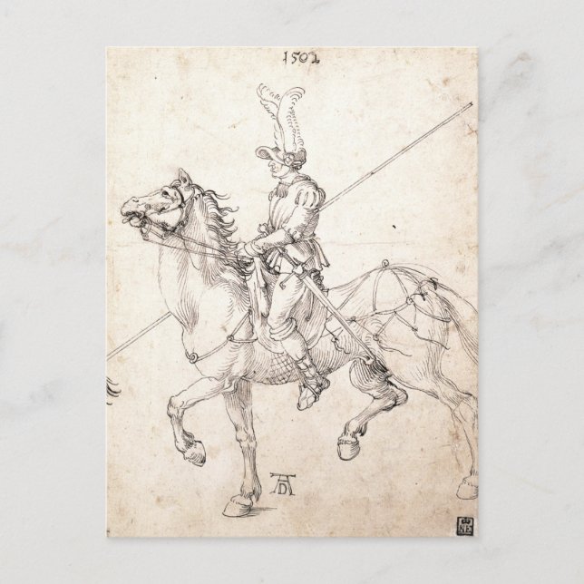 Lancer on Horseback by Albrecht Durer Postcard (Front)