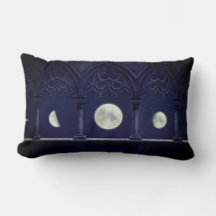Lancet Window Lookout with Moon Phases Lumbar Cushion