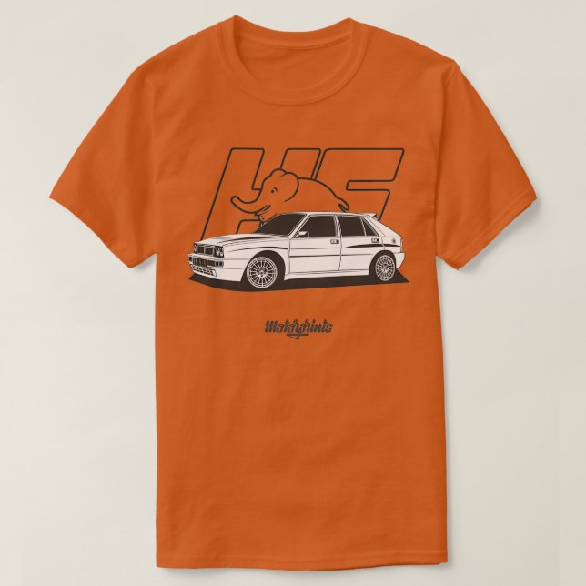 Lancia Delta HF Integrale Evo 2 black amp white T-Shirt (Design Front)
