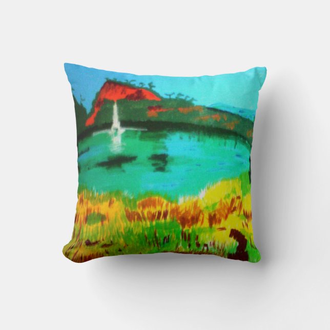 Land and Sea pillow (Front)