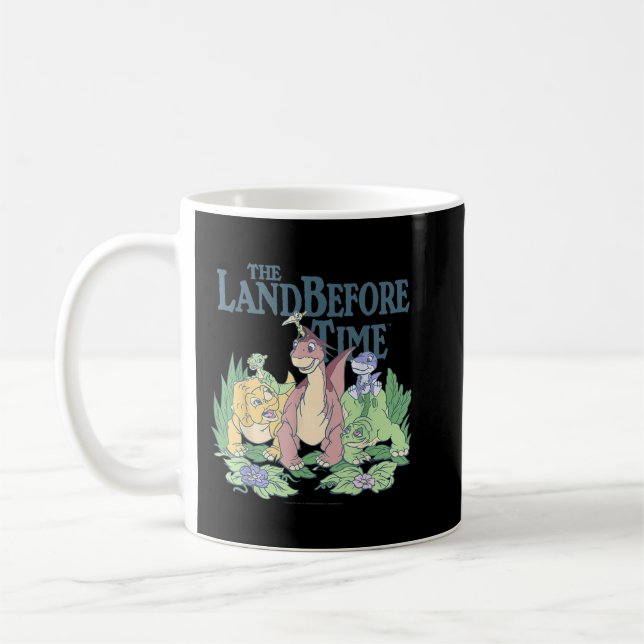 Land Before Time Pastel Dinosaur Friends Coffee Mug (Left)