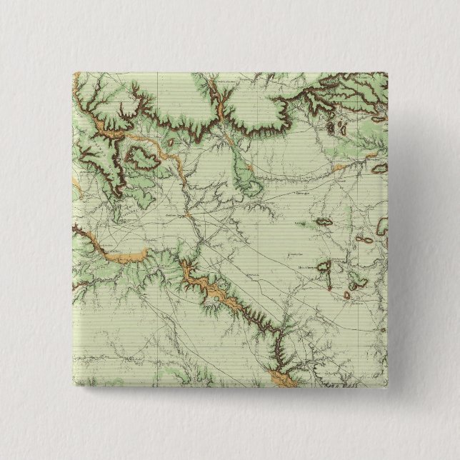 Land Classification Map of New Mexico 15 Cm Square Badge (Front)