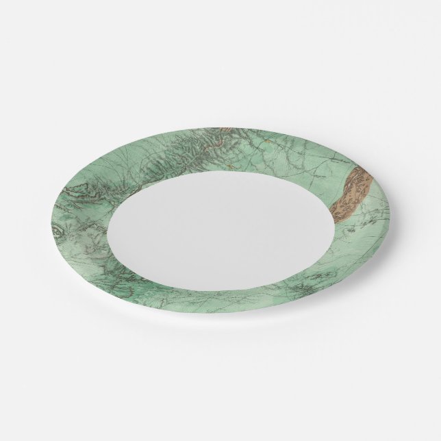Land Classification Map of New Mexico 2 Paper Plate (Angled)