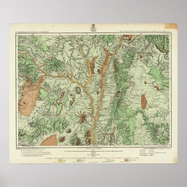 Land Classification Map of New Mexico 2 Poster (Front)