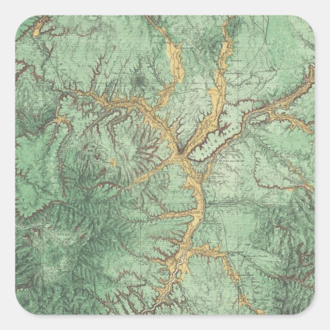 Land Classification Map of New Mexico 2 Square Sticker (Front)