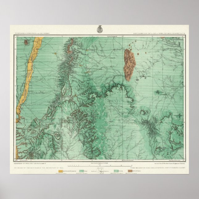 Land Classification Map of New Mexico Poster (Front)