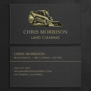 Land Clearing Contractor Services Business Card