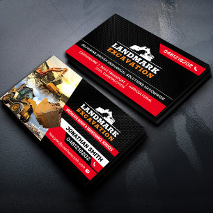 Land clearing, Excavation,Landscaping,Construction Business Card